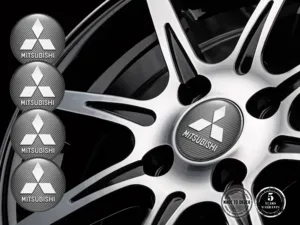 Mitsubishi Radaufkleber Edition Luxus-Silikon-Stil
